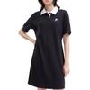 Fila Color Block Button Casual Polo Short Sleeve Dress Women Dresses Black T11W33330-1A