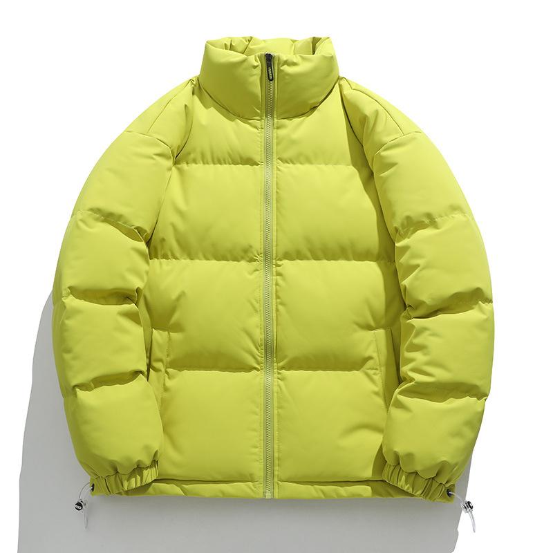 Haine matlasate pentru bărbați și femei, mărime mare, guler înalt, haine matlasate, trend, versiune coreeană, jachetă matlasată largă, culoare solidă, haine matlasate de iarnă