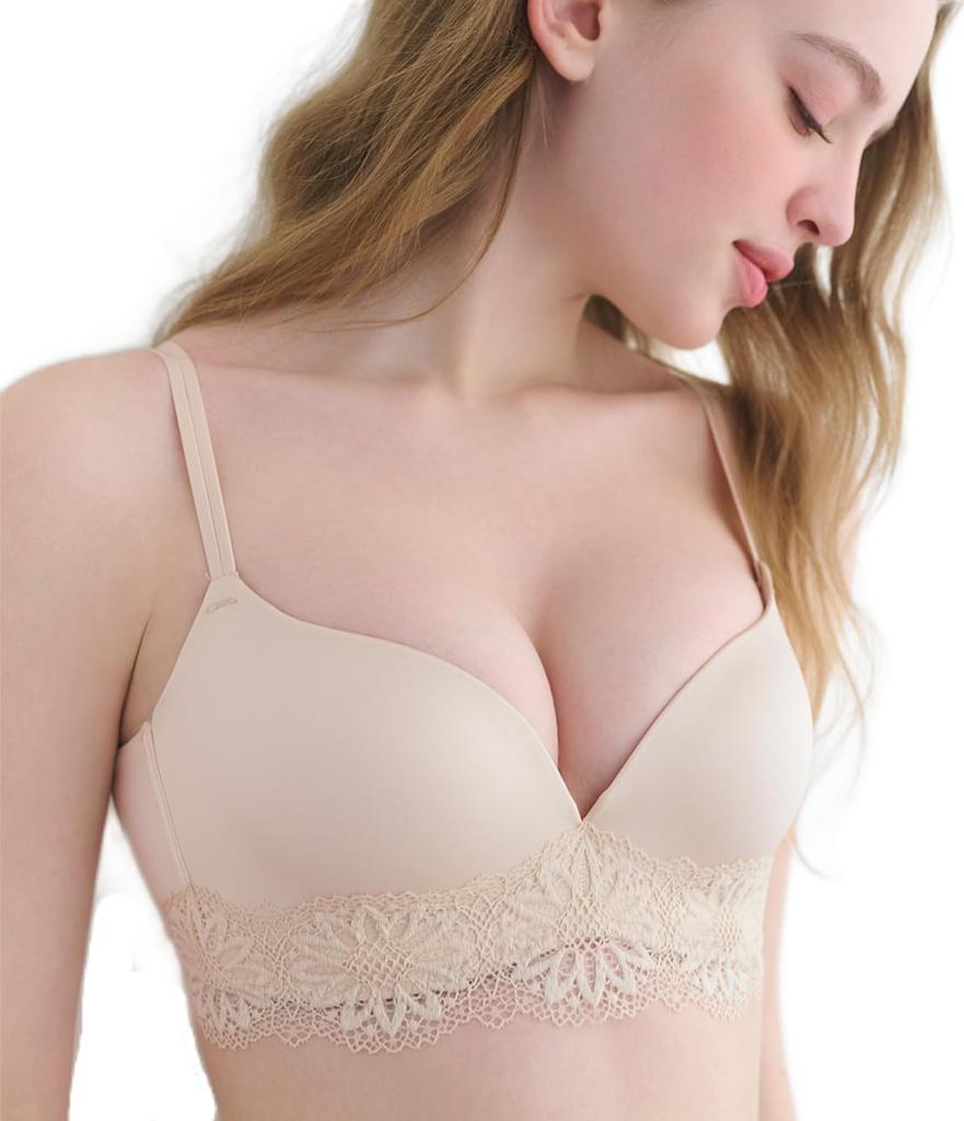 to see through seamless not high slimming slimming excess Smart D75 [Peach John] [Hard T-shirt bra, bra, see-through, slimming, armpits, underarms,