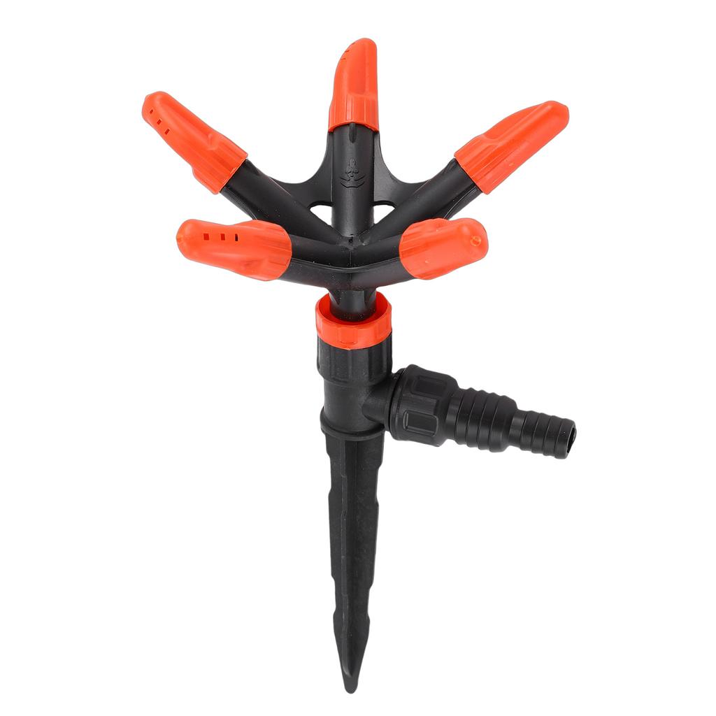 Automatic Sprinkler Head 360 Degree Rotating 5 Nozzle Water Sprayer for Lawn Yard Irrigation Flower Vegetable Watering