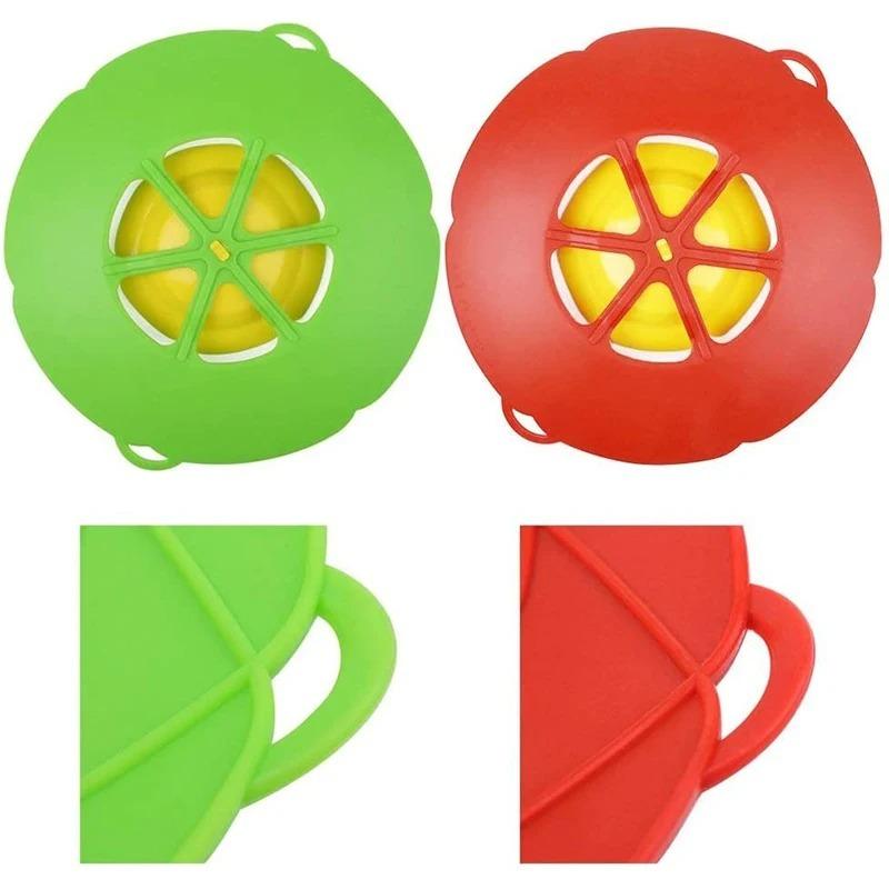 Silicone Lid Spill Stopper Cover Pot Pan Cover Kitchen Accessories Flower Shape Cookware Cooking Tools Kitchen Gadgets