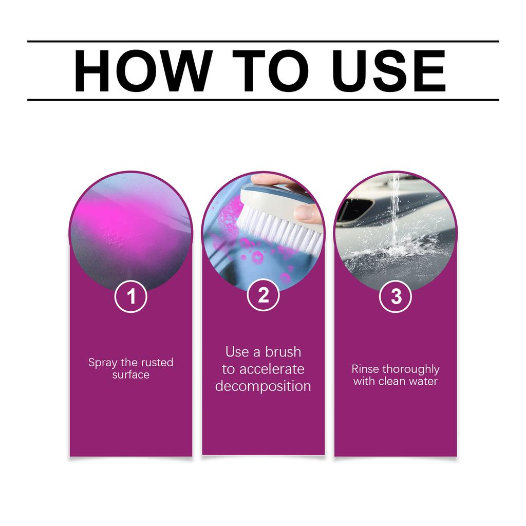 Car Metal Rust Remover Rust Inhibitor Derusting Spray Multipurpose Home Car Hub Anti-Rust Iron Power Cleaning Car Maintenance