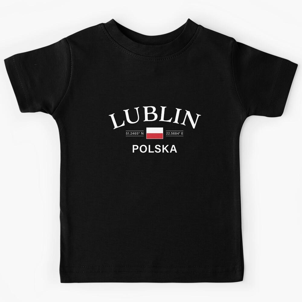 Lublin Polska (Poland) Polish Coordinates Kids T-Shirt 160