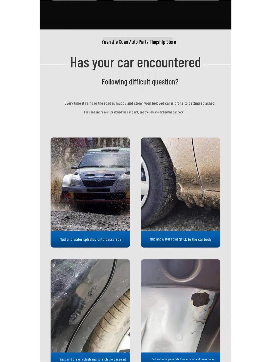 Blue Whale Mud Flaps for Changan Eado Plus (2018-2024 Models) Colored Font Logo Thickened