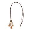 Wood Long Sweater Chain Flower Bohemian Style Necklace Retro Ethnic Style Necklace  Party