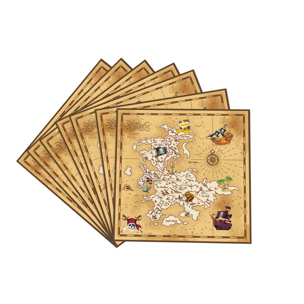 51pcs Pirate Tableware Set Include Paper Plates Cups Napkins Tablecover 10 Guest