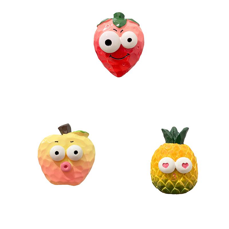 3Pcs Cartoon Funny Fridge Stickers Cute & Creative Resin 3D Refrigerator Stickers Magnetic Kitchen Decor
