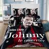 Rock Star Johnny Hallyday Bedding Set Johnny Hallyday Duvet Cover Pillowcase Adult Boy Girl Bedroom Decoration