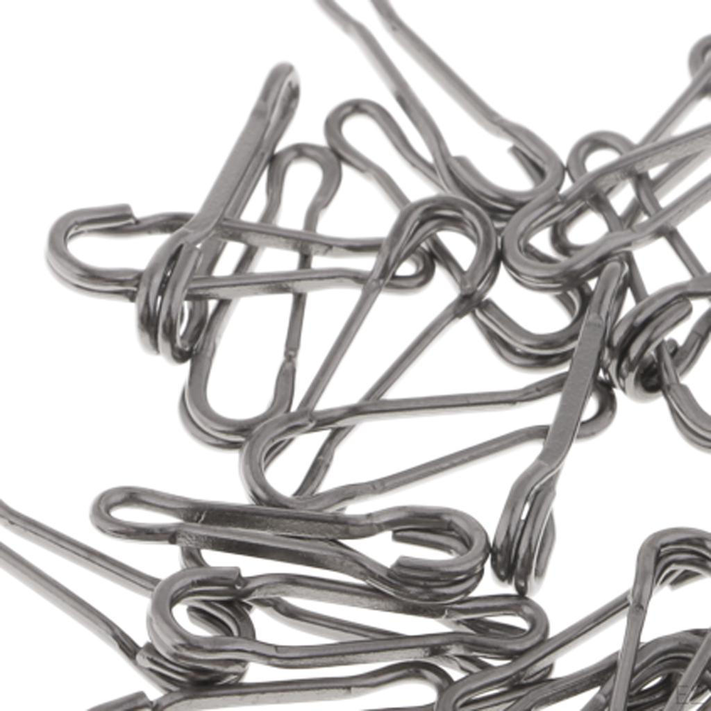 50 Pieces Fishing Snaps Swivels Baits Clip Carp Tackle