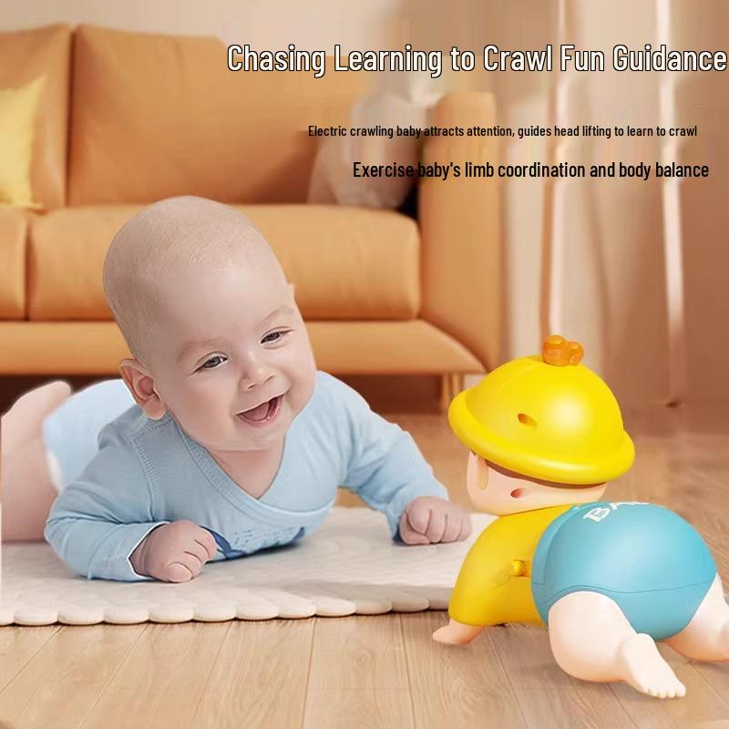 Electric Crawling Doll: Baby Educational Toy for Crawling, Head Lifting, and Speaking Practice (0-1 Year)