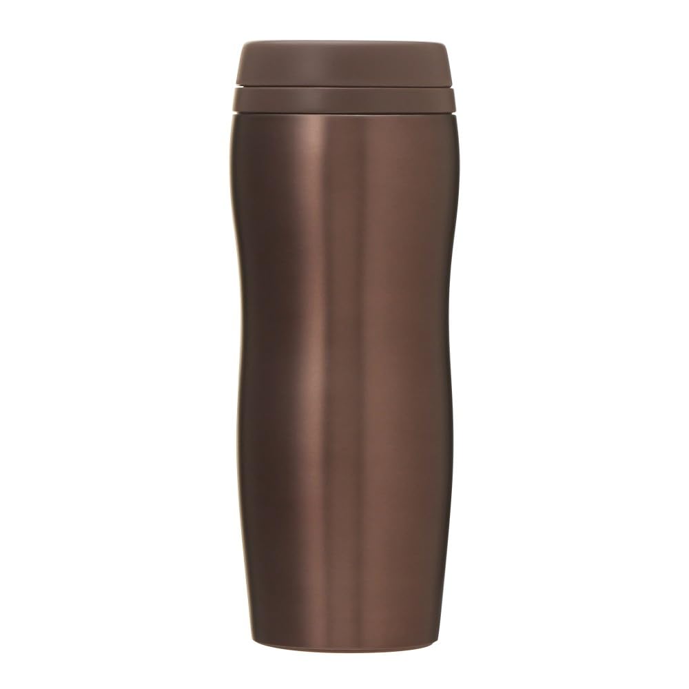 STARBUCKS Curved Stainless Steel Bottle, Brown, 355ml, Starbucks Tumbler, Coffee, Gift, Water Bottle, 2024, Brown