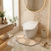 Water Absorbing Bathroom Mat Anti Slip Door Mat Carpet Floor Pad U-shaped Floor Mat  Toilet Room