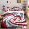 Romantic Heart Decoration Set Bedding Set With 1 Duvet Cover 2 Pillowcases Single Double King Queen, Gift