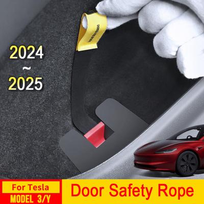Poignée d'urgence de porte de voiture Libération manuelle de porte Corde de traction de sécurité d'urgence Tireur d'urgence pour Tesla Model 3 Y Juniper 2025 2024
