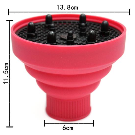 Difuzor uscător de păr pliabil din silicon moale Aprovizionare cu suflantă pentru uscător de coafură