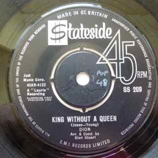 7inch Record DION - Come Go With Me / King Without A Qu SS209 STATESIDE 1963 UK Rock Used