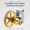 Panda Claw Gold RNC Nanocoated Hardened Steel Extruder Gear for Bambu Lab X1C/P1P/P1S 3D Printers,Golden RNC Nano-Coated Extruder Gear