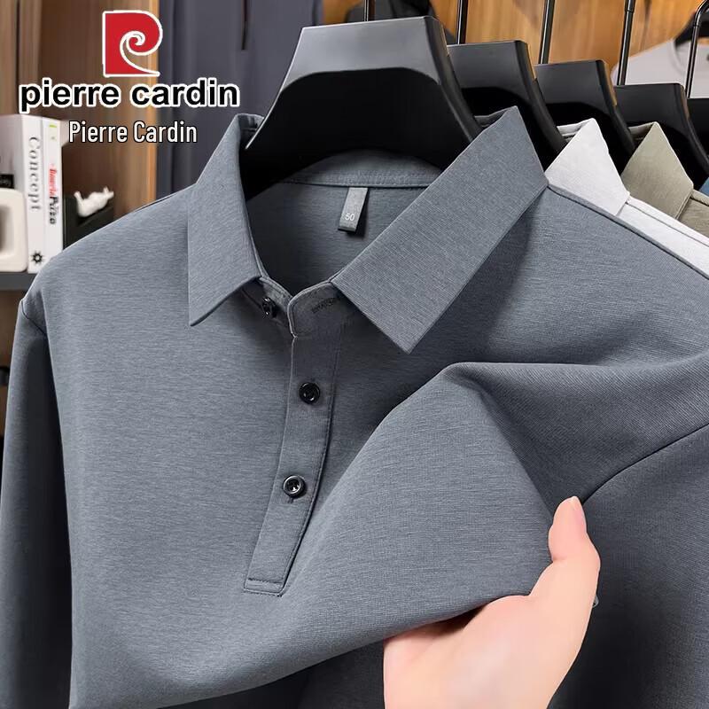 Pierre Cardin Men's Business Casual Long Sleeve Polo Shirt