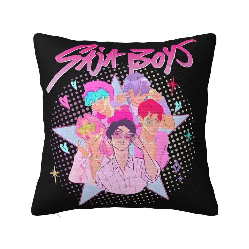 Vlastní povlak na polštář v severském stylu Kpop Hunter Demons 40x40cm Polyester Huntrix Povlak na polštář na pohovku Čtvercový povlak na polštář