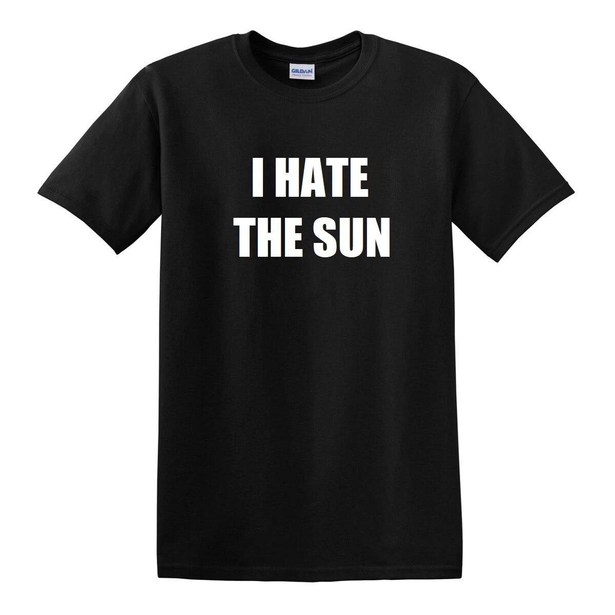 I Hate The Sun T-Shirt Funny Geek Nerd Computer PNW Gamer Tee Shirt L