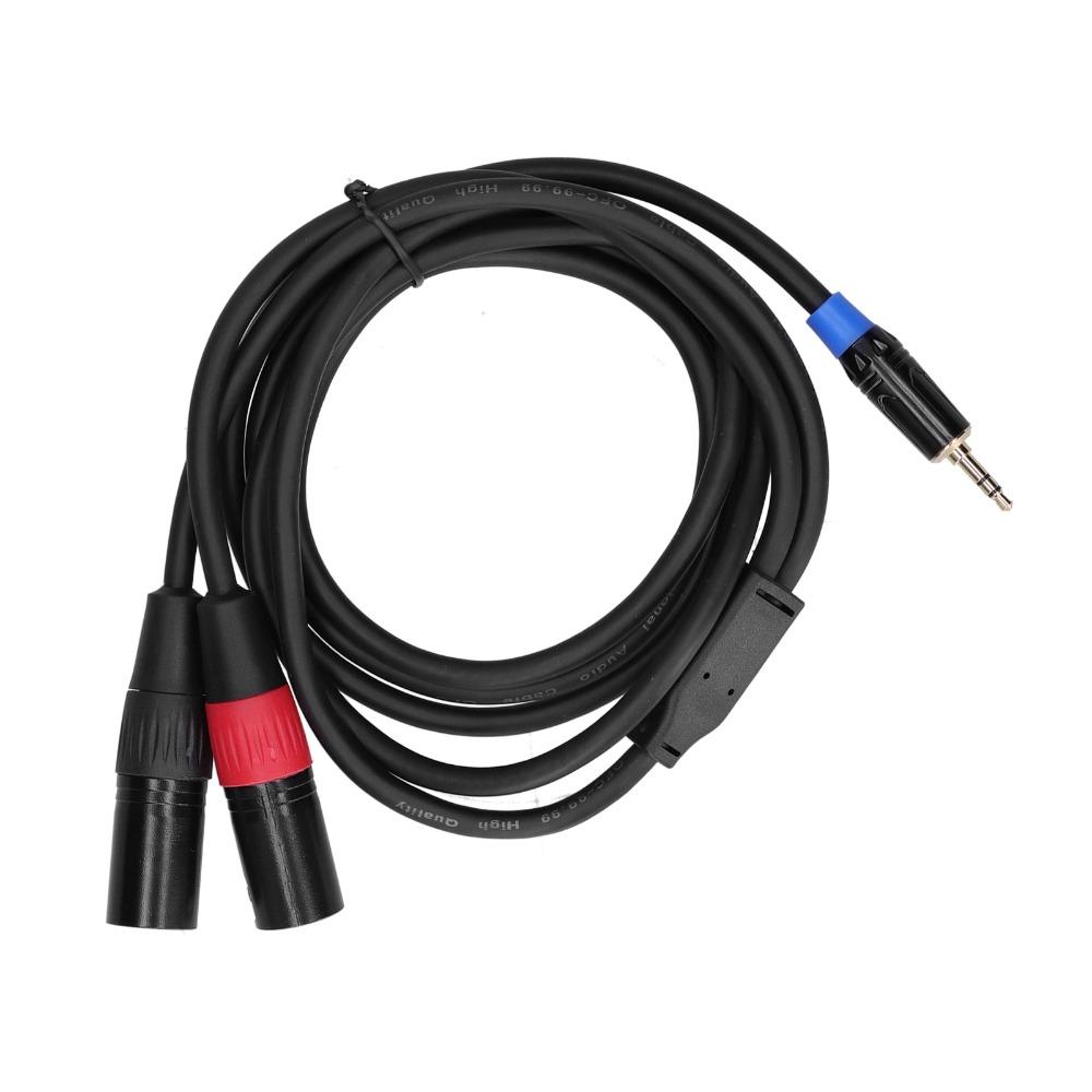 3.5mm Stereo Male 3.5mm Male To Dual 2 XLR Male Plug Male To Dual XLR Connector Audio Equipment