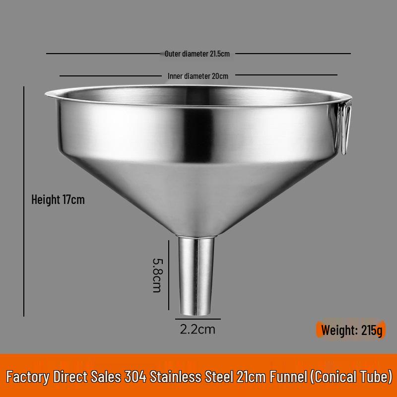 Heavy-Duty Stainless Steel Large Funnel for Industrial Fuel and Oil Press Machines