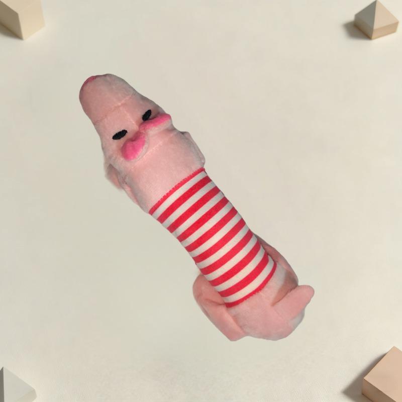 Soft Plush Elephant Shaped Squeaky Chew Toy for Pets