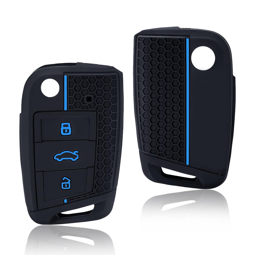 For VW Golf 7 GTI POLO T-Cross Touran Tiguan Skoda Octavia Rapid Kodiaq Fabia Seat Ibiza Leon Car Key Case Cover Remote Fob