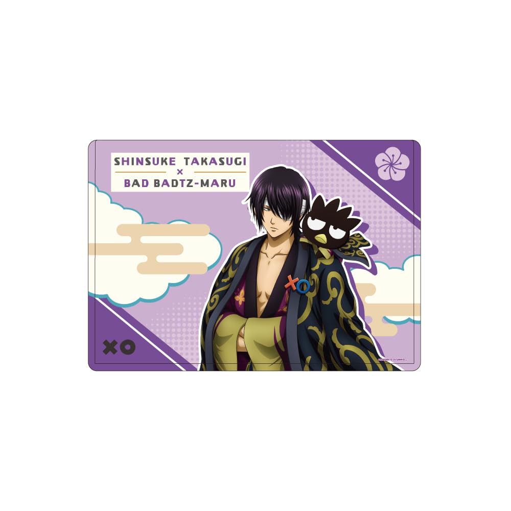 Gintama x Sanrio Characters 07 Такасуги Синсукэ x Bad Badtz-Maru [Коллаборационная иллюстрация] Прозрачный чехол с персонажем