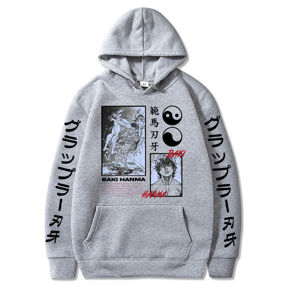 Hot Anime Baki Hanma The Grappler Hoodies Graphics Hooded Hoody Men Women Oversized Sweatshirts Fashion Harajuku Streetwear Pullover