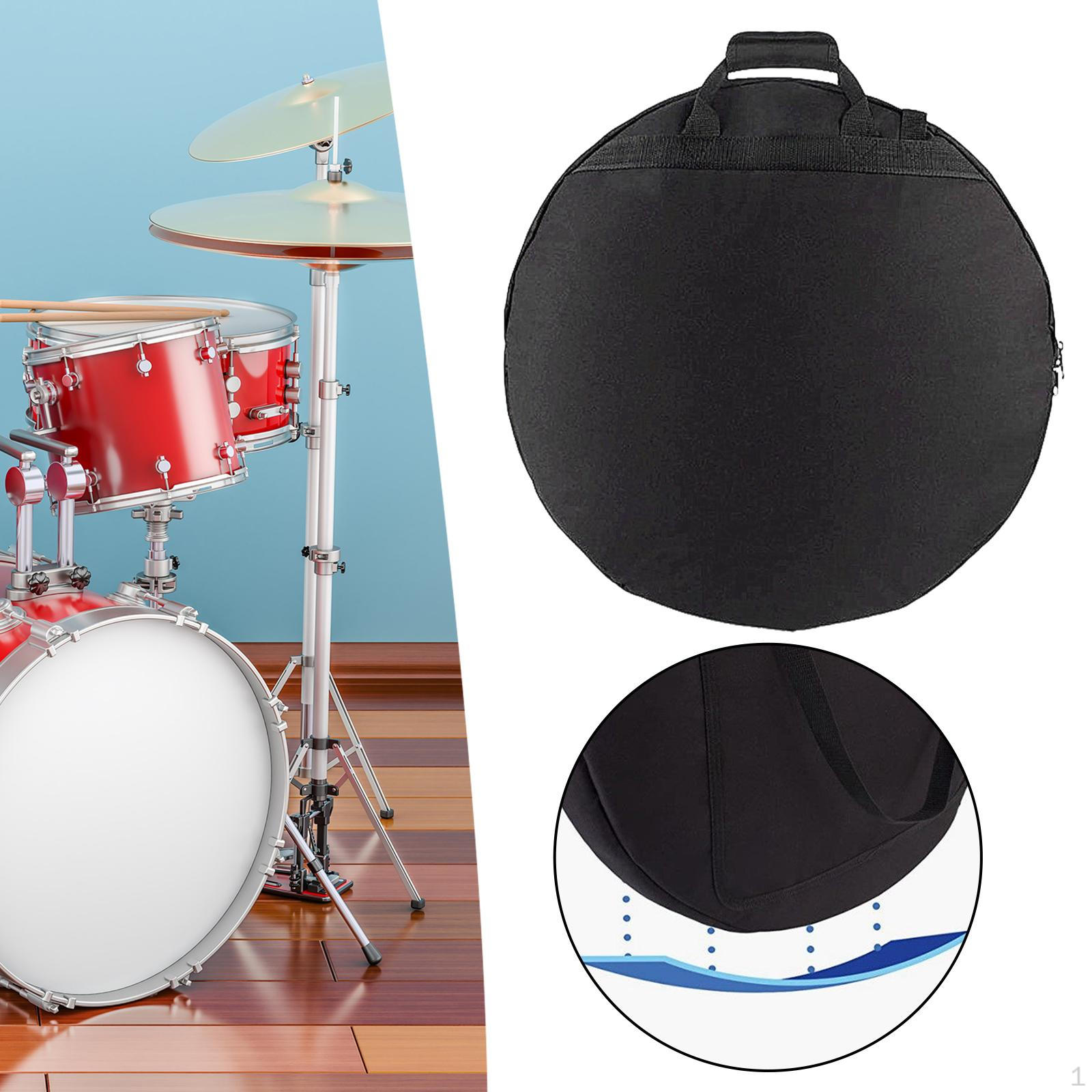 

Cymbal Bag Sturdy with Handle Divider Music Stand Tote Spacious Portable Protection Musical