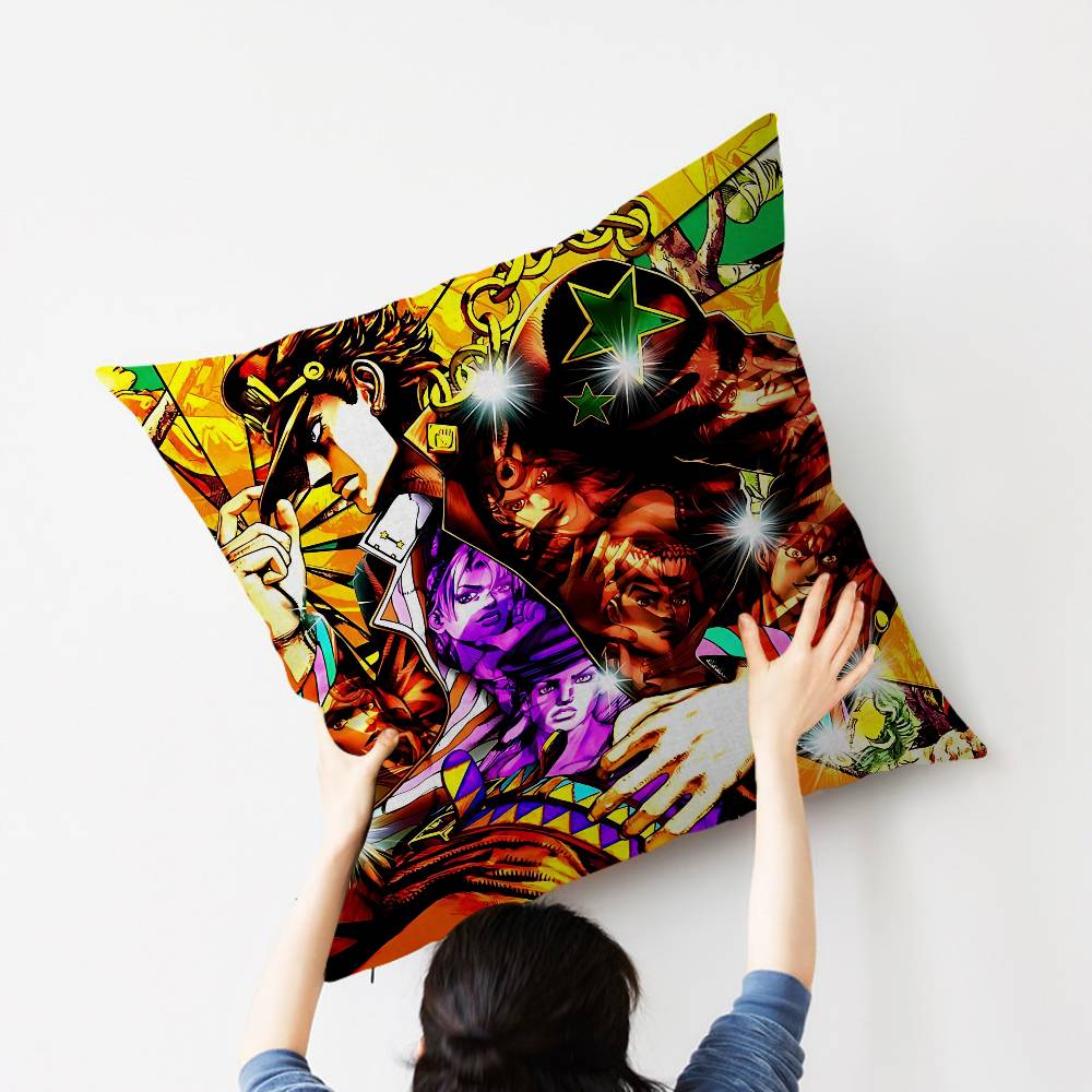 Classic Anime J-Jojo B-Bizarre A-Adventure Pillow Anime Pillow Sofa Bed Head Pillow Cover Cushion Cover 45X45 Cm Fashion