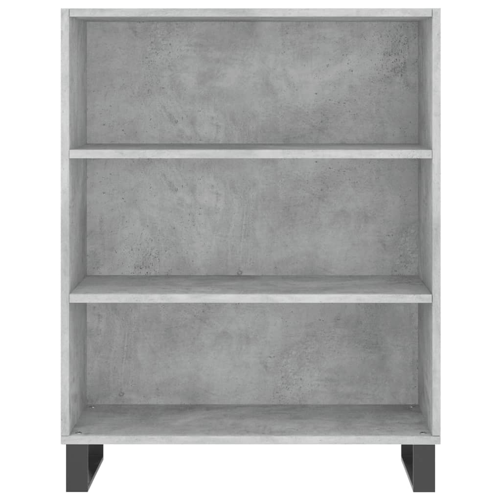 Grey Concrete Bookshelf 69.5 x 32.5 x 90 cm Engineered Wood
