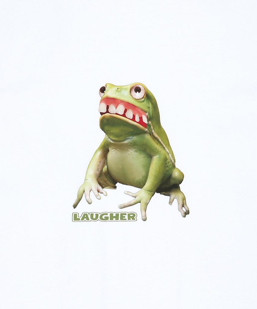 LAUGHER Ugly Frog T-Shirt - White