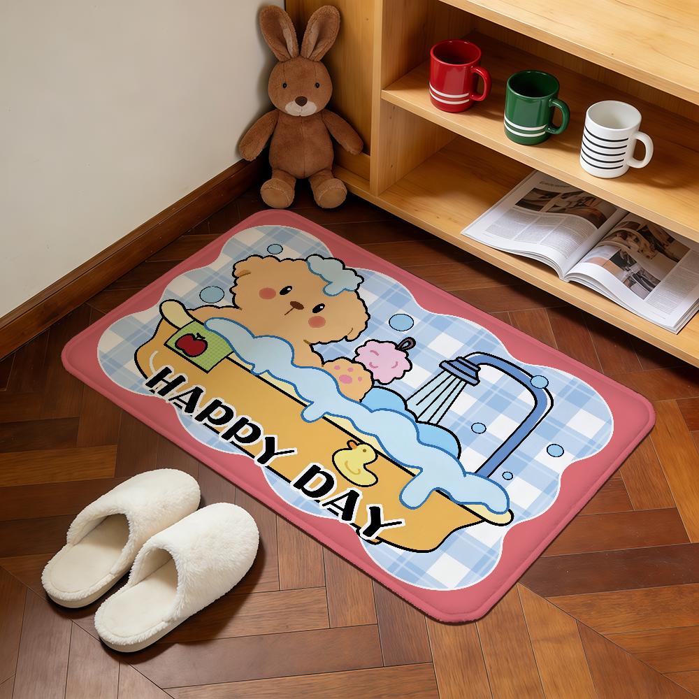 modern cute cartoon bear tiger puppy Home Bed Rug Kitchen Bath Floor Mat Hallway Balcony Carpet Entrance Doormat hogar Decor