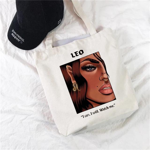 Harajuku Casual 90s Cartoon Character Print Shoulder Bag Canvas Bag Harajuku Shopping Bag Cute Casual Shoulder Bag Handbag Shopp