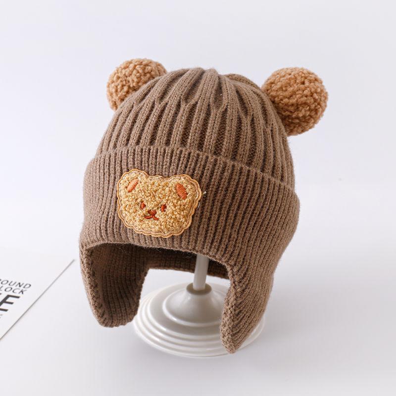 Baby autumn and winter wool knitted hat cute super cute infant baby winter velvet newborn winter men and women