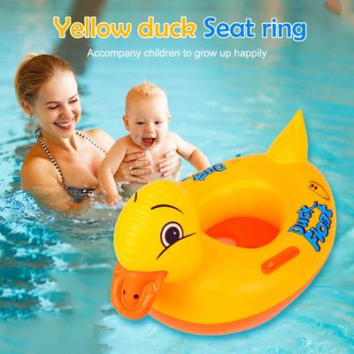 Ente Aufblasbares Spielzeug für Baby Sommer Wasserspielzeug Schwimmring Sitz mit Griff Outdoor PVC Aufblasbarer Ring für Pool Strand