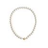 Shijia Pearl Magnetic Buckle Necklace Women's New Hot Style Necklace Sweater Chain Light Luxury Niche Stackable Clavicle Chain