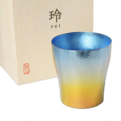 HORIE Gradient Titanium Double-Layered Tumbler, Rei Hana Titanium, 250cc, SORA Sky Blue, T15KM250G09