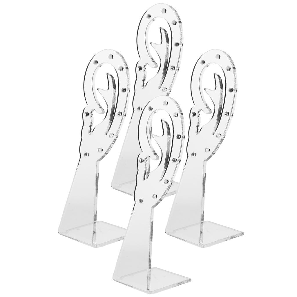 4 Stück Einzelhandels-Displayhalter Ohrförmiger Schmuckständer Zeigen Ohrringaufhänger Halskettenständer