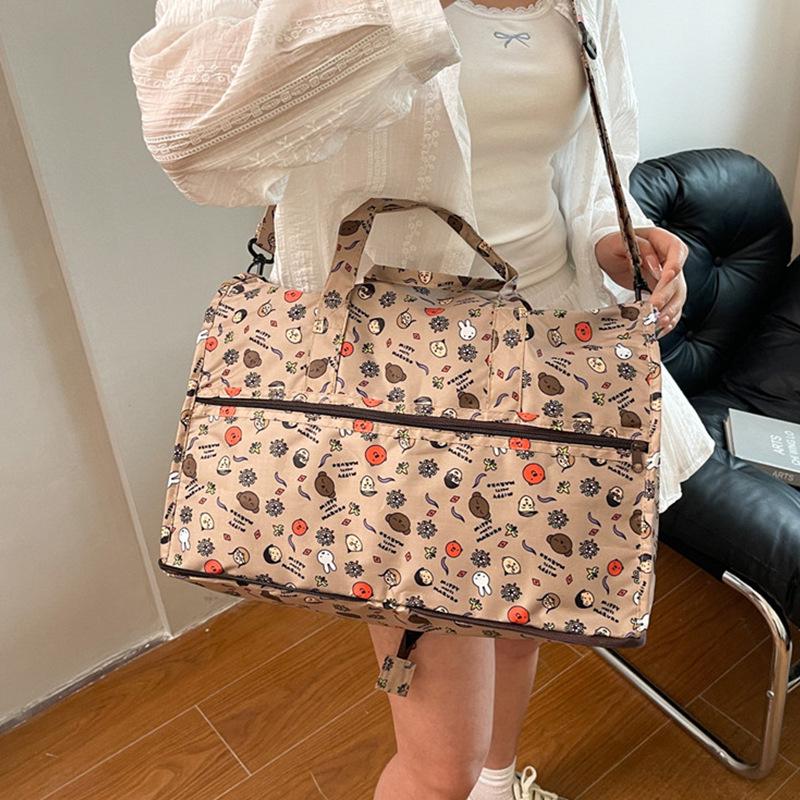 Large Capacity Lightweight Foldable Water-Resistant Cartoon Travel Duffle Handbag