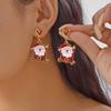 Christmas Theme Pendant Earrings Alloy Texture Elegant Ear Jewelry Suitable for Daily Wear and Special Occasions