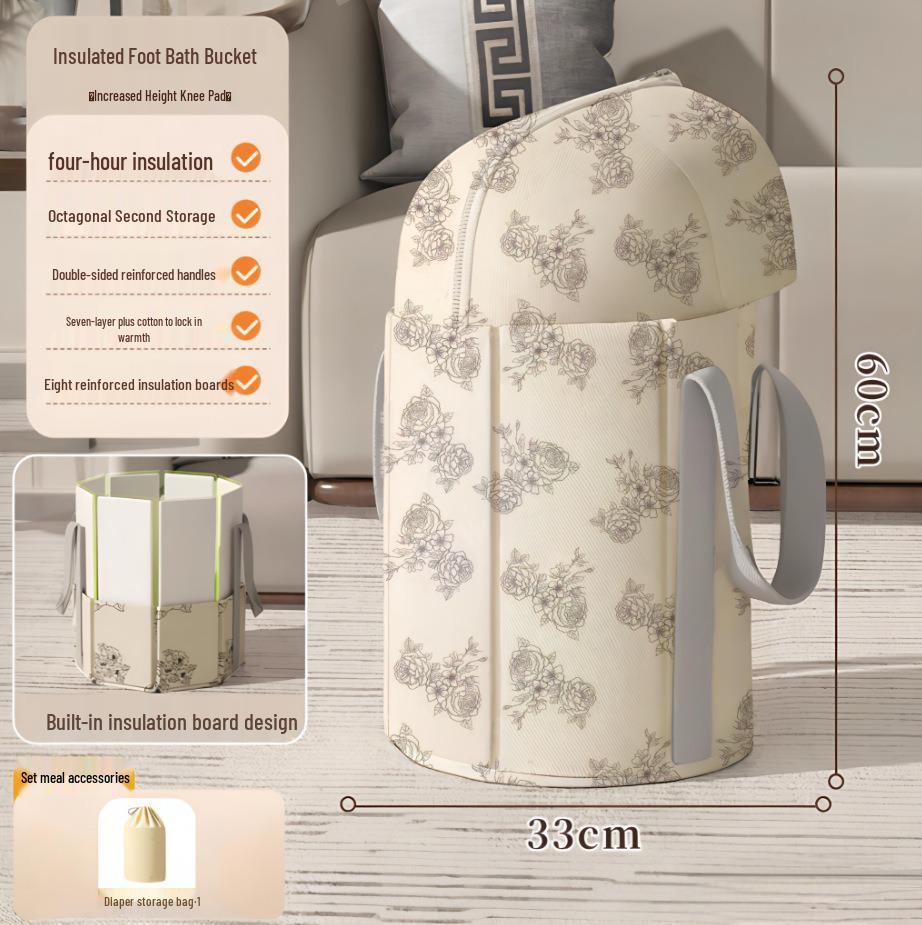 

Складное изолированное ведро для глубоких ножных ванночек для дома и общежития