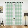 Navy Blue Lattice Idyllic Style Plaid Curtains for Bedroom Living Room Drapes Kitchen Kid's Room Window Curtain Home Decor