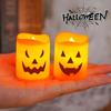 6Pcs Pumpkin LED Candle Light Battery Powered Skull Ghost Spooky Light Halloween Party Decora Ambiance Electronic Candle Lights
