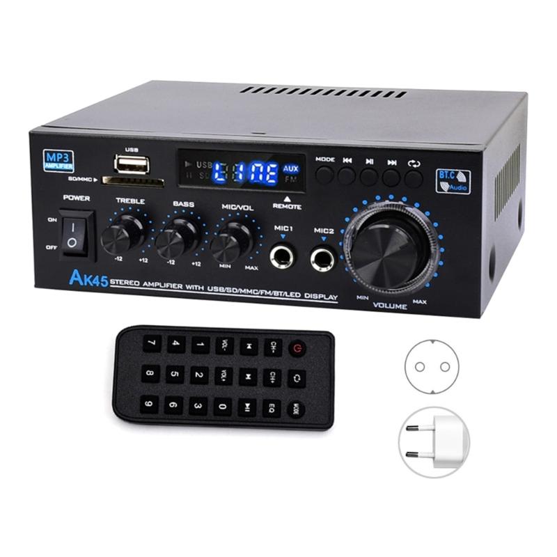 50W 2.0 Channel HiFi Power Amplifiers with Bluetooth-compatible 5.0, USB Playback and Inputs for Home Theater