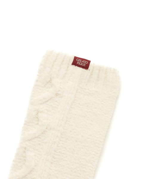 Gelato Pique Valentine Heart Aran Long Socks PWGS251694 CRM Women's