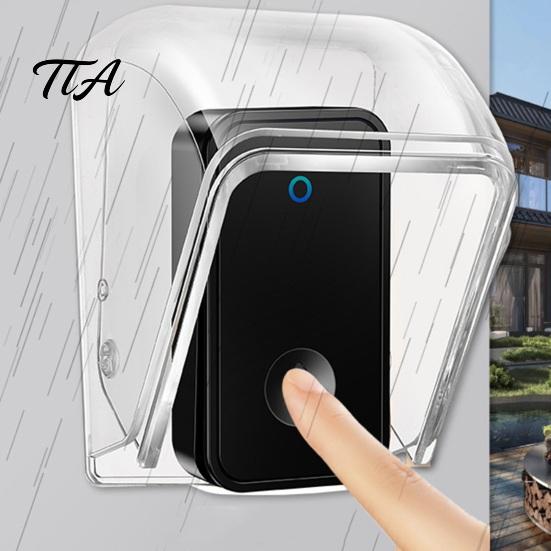 Outdoor Doorbell Shield Weatherproof Cover, Transparent Rain for Wireless Adhesive Cover Outdoor, Waterproof Protective Case Wall Mounted Bell