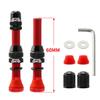 1 Set 40mm/60mm Bike Schrader Valve with Wrench Tubeless Tire Valve Tubeless Tire Valves Sealant Compatible CNC Technology